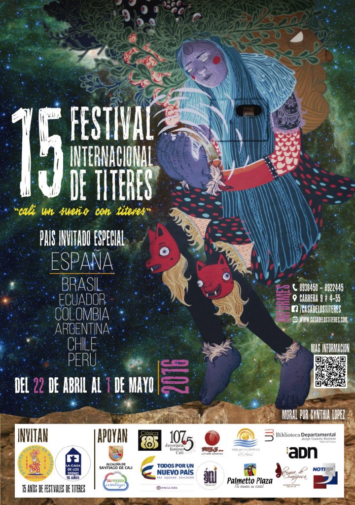 Afiche del 15 Festival Internacional de Títeres