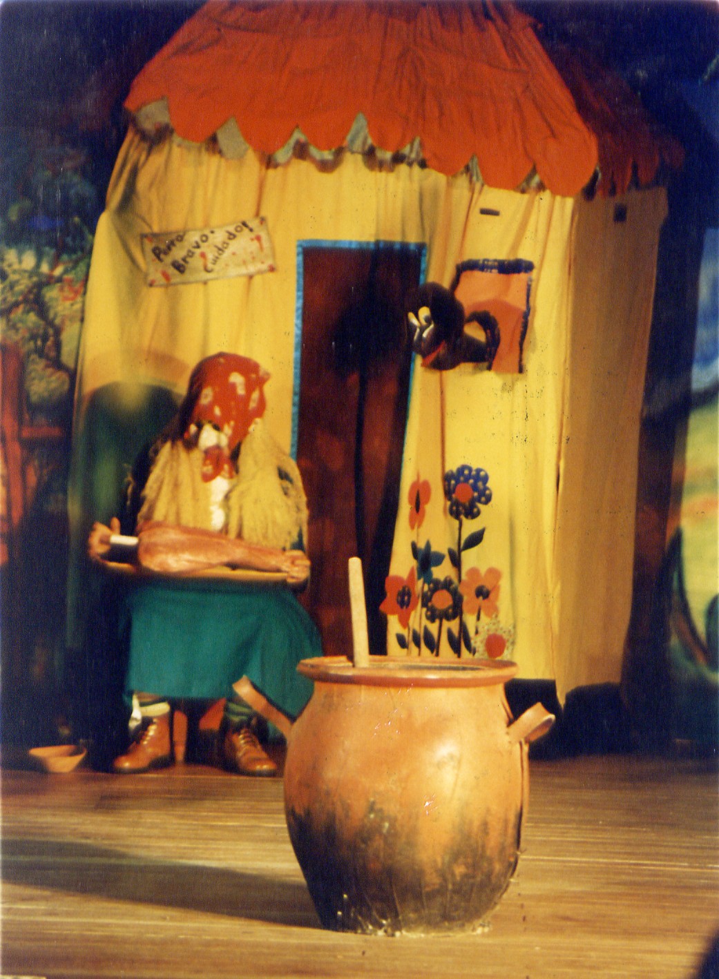 Escena de la obra Tío Conejo comilón